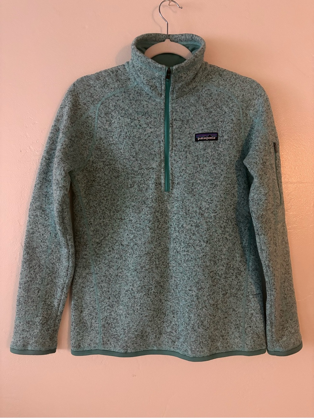 Patagonia Better Sweater 1/4 Zip Mint Heather Size S Outdoor Outerwear Hiking